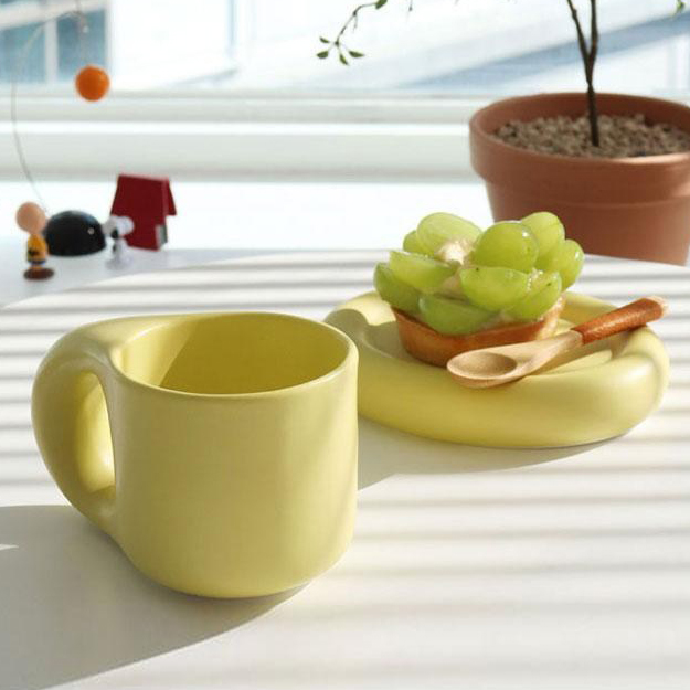 쿡차 뭉툭 머그컵 세트, 머그컵+머그 플레이트 15,880원