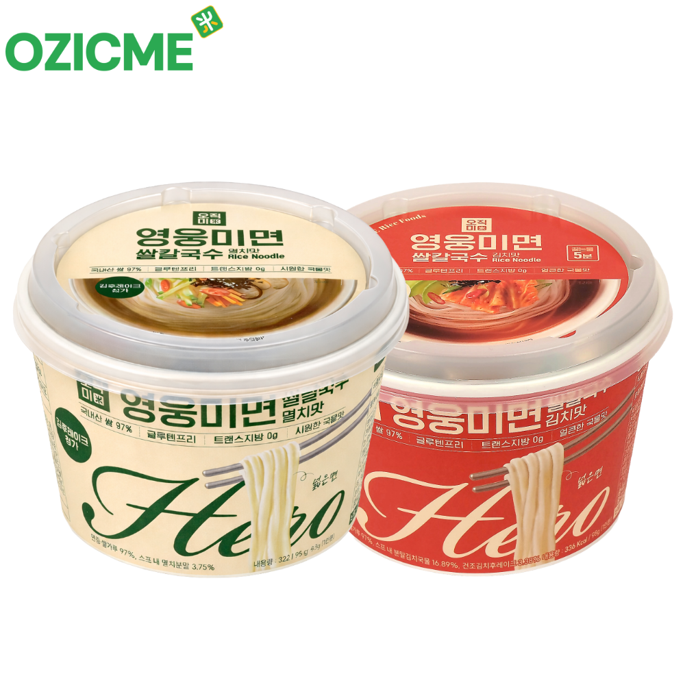 쌀국수 컵쌀국수 멸치맛 김치맛 반반 12개입 건면 오직미 영웅미면 쌀칼국수, 96g, 12개 33,800원