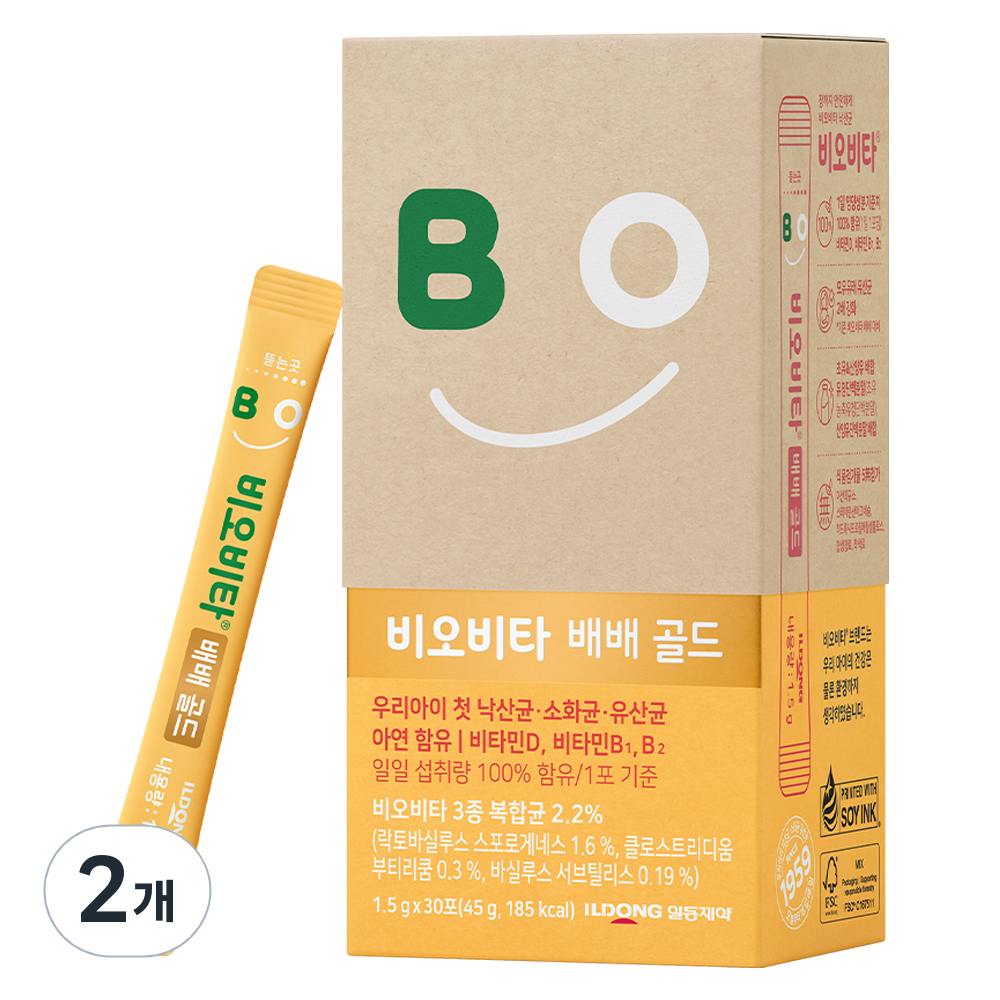 비오비타 일동제약 배배 골드 유산균 30p, 45g, 2개 46,000원