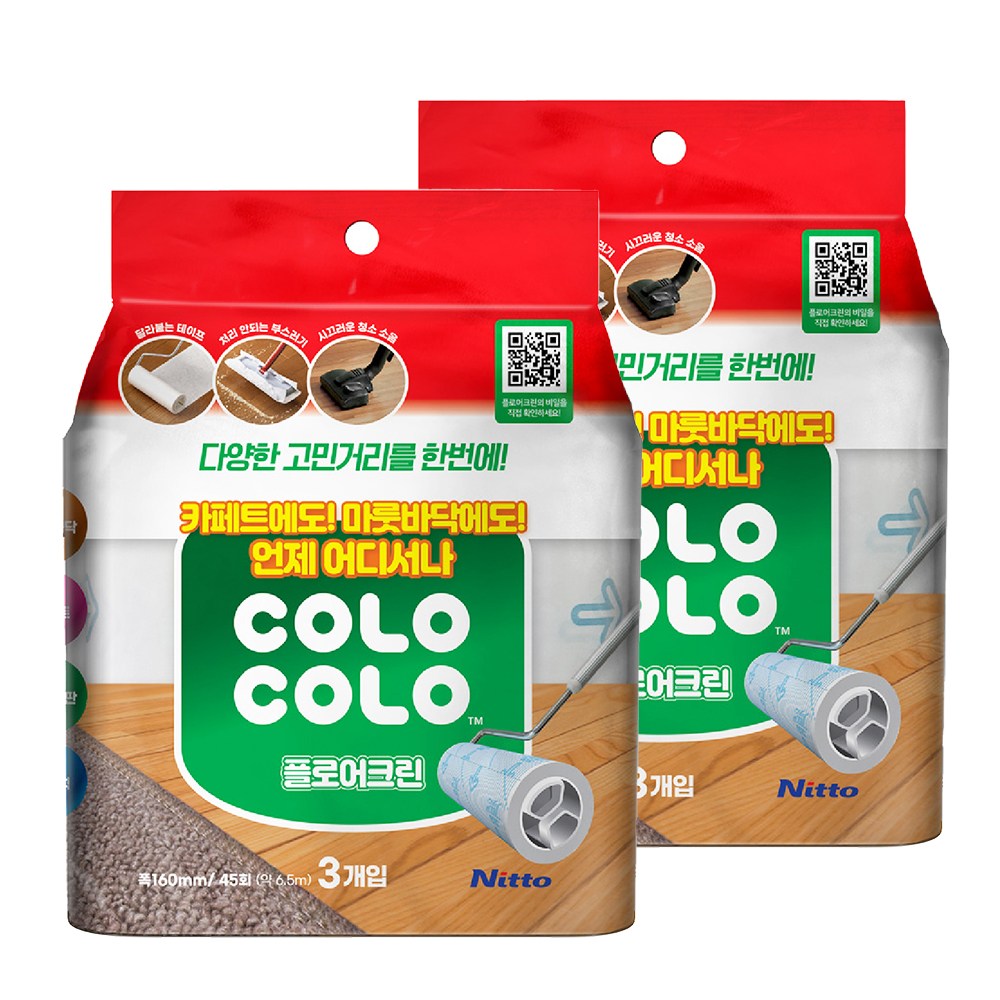 닛토 고로고로 마루용 테이프 클리너 리필 160mm 45회 3롤 19,900원