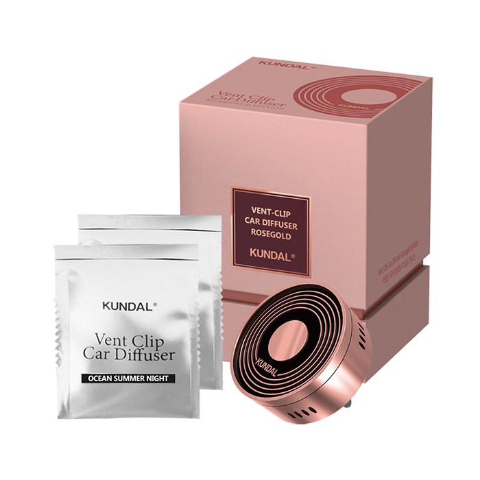 쿤달 클래식 무드 딥퍼퓸 차량용 클립형 방향제 로즈골드 + 리필 2p 24,150원