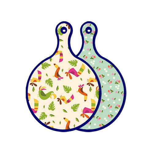 로엠디자인 블루에디션 양면 원형 서빙 도마 구관조담황색 5,530원