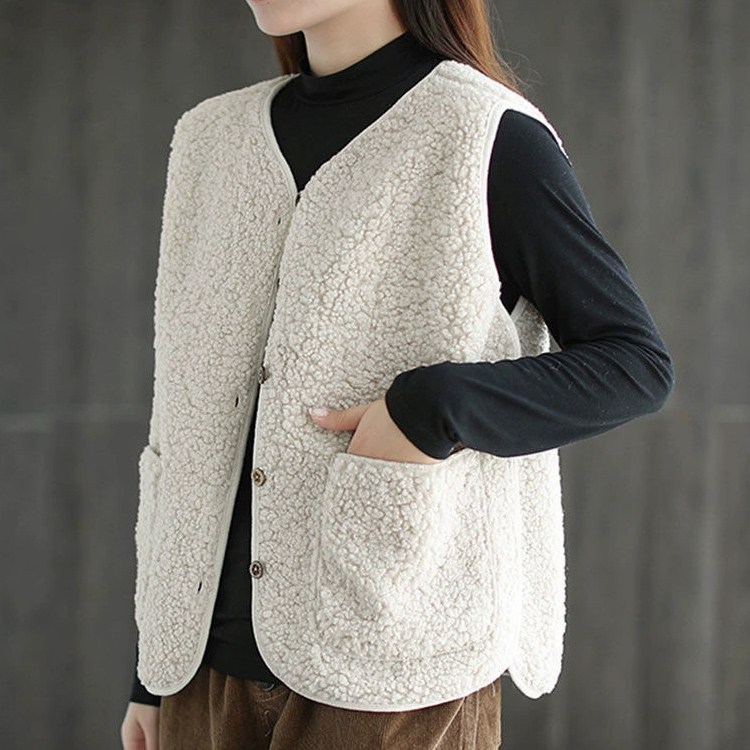 양털 뽀글이 후리스 여성 조끼 베스트 11,900원