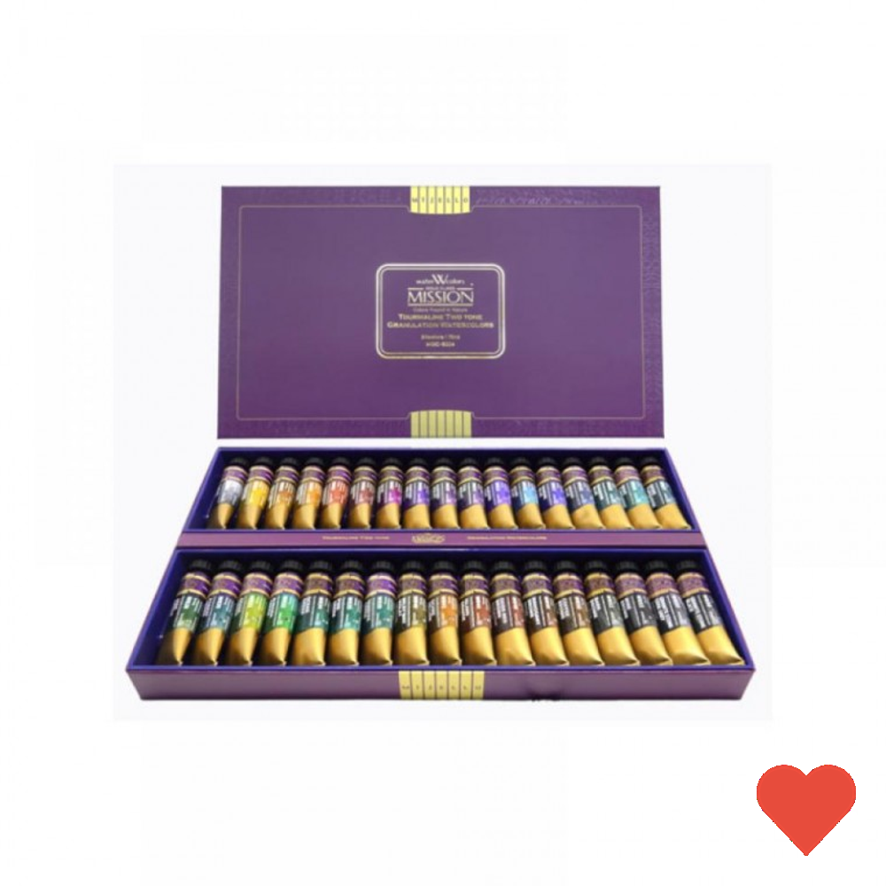 미젤로 미션 투르마린 투톤 그래뉼레이션 수채화물감 15ml 34색세트/MGC-8034 363,000원