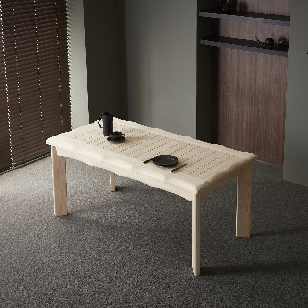 바르숲 킹덤 편백나무 통원목 식탁 테이블 4인 6인 테이블, 6인용, 베이지 1,450,000원