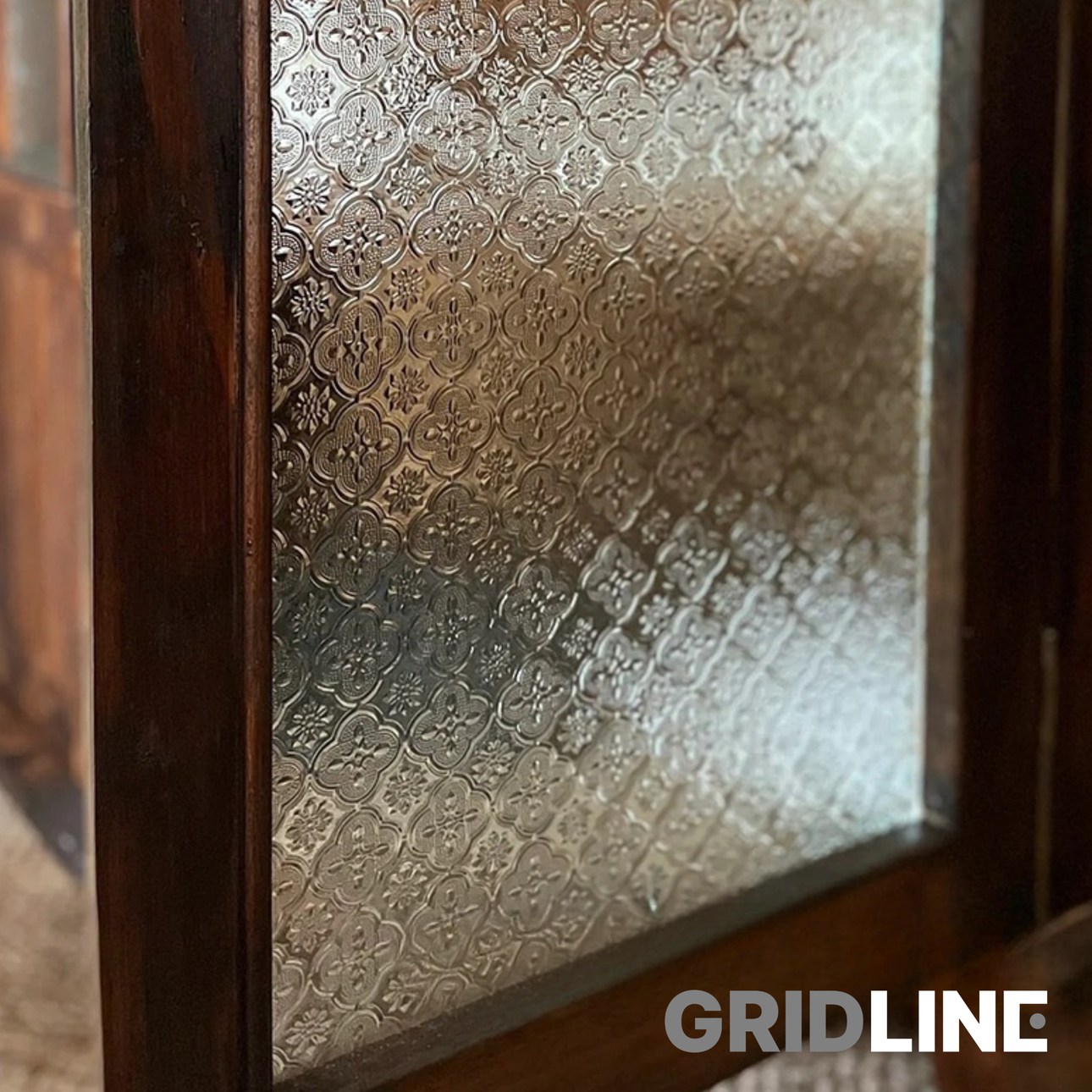 그리드라인 3D 입체패턴 무점착 유리 시트지 200x90cm 10,800원