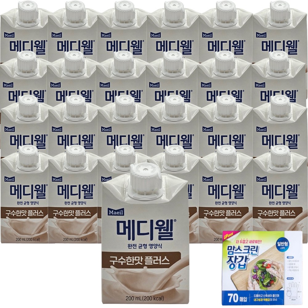 메디웰 구수한맛 플러스 200ml 균형영양식 식사대용 선물용 어르신간식 다이어트용 위생장갑 증정 39,900원