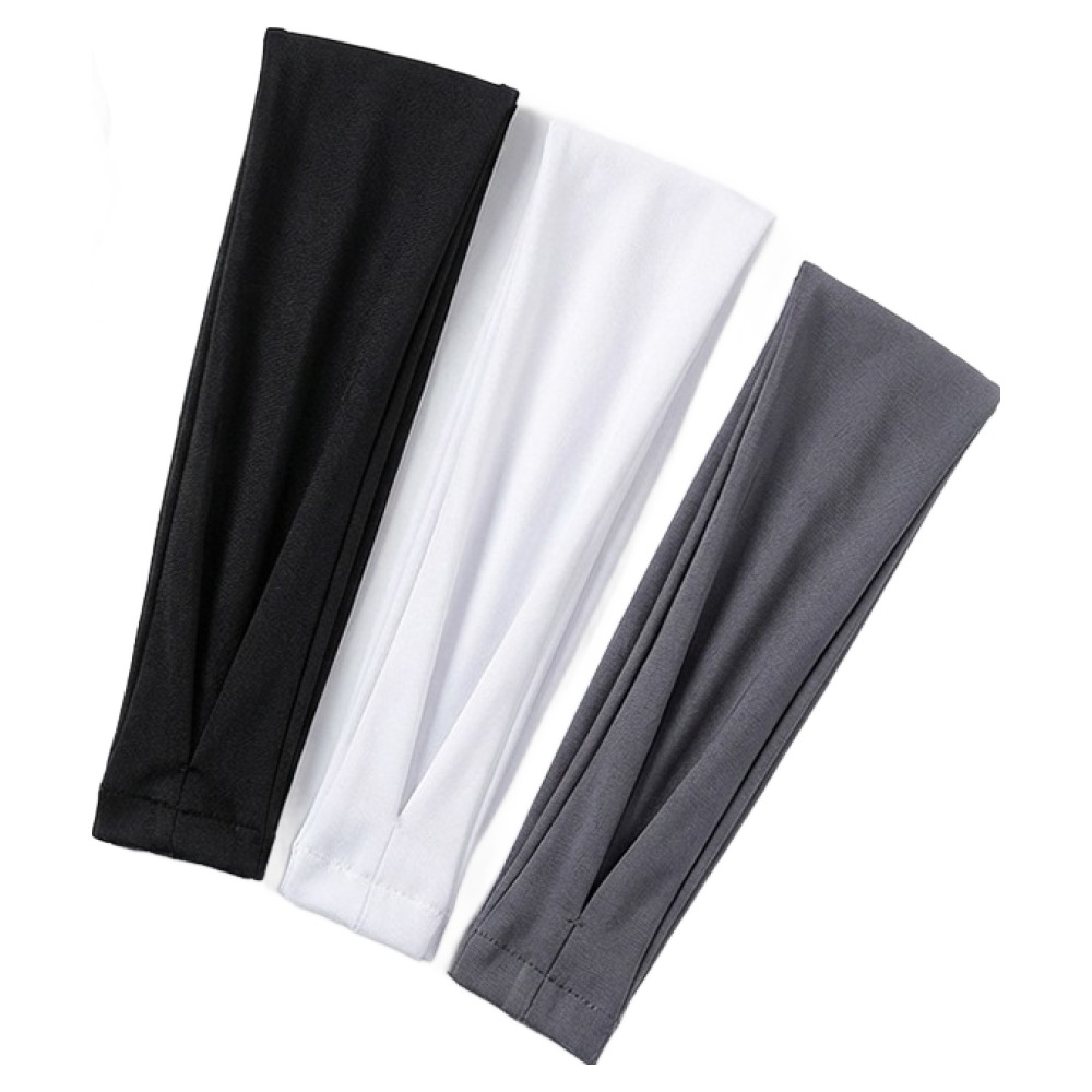 앞날창창 남자 스포츠 헤어밴드 러닝용 3종 세트, 블랙, 화이트, 그레이, 1세트 5,200원