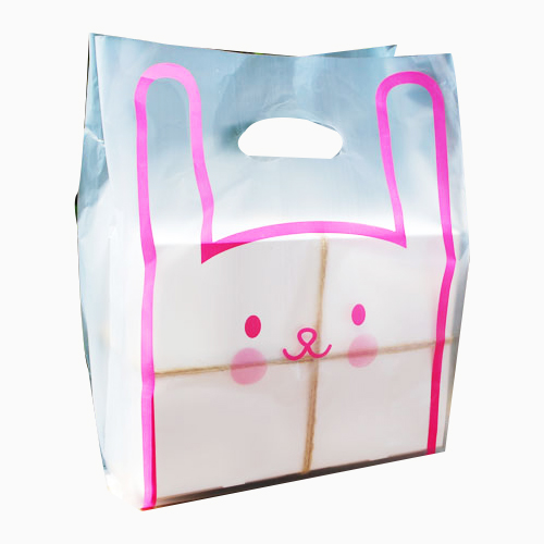 [비닐봉투/비닐쇼핑백] 발그레토끼 (100매입), 대 발그레토끼, (23*33+10)100장 10,700원