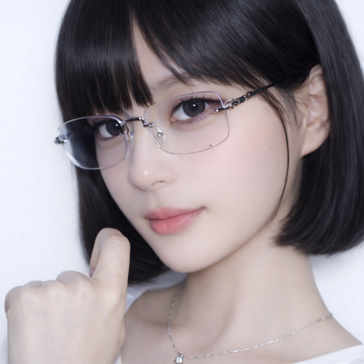 심정 긱시크 블루라이트 차단 안경 무테 13,000원