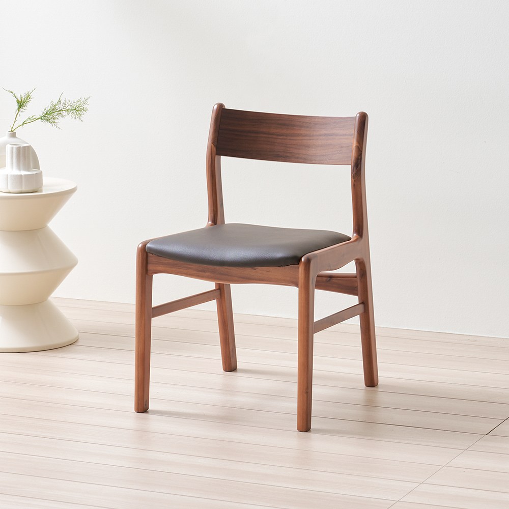 라로퍼니처 로렌 아카시아 원목 식탁 의자 카페 인테리어 체어, 월넛, 1개 77,000원