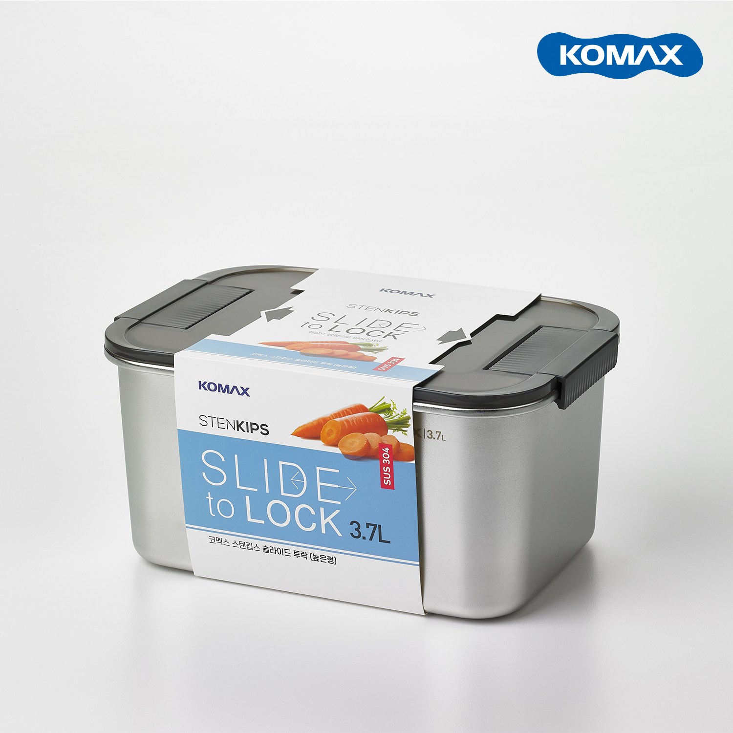 코멕스 스텐킵스 슬라이드투락 직사각 높은형 3.7L, 1개, 3.7L 26,100원