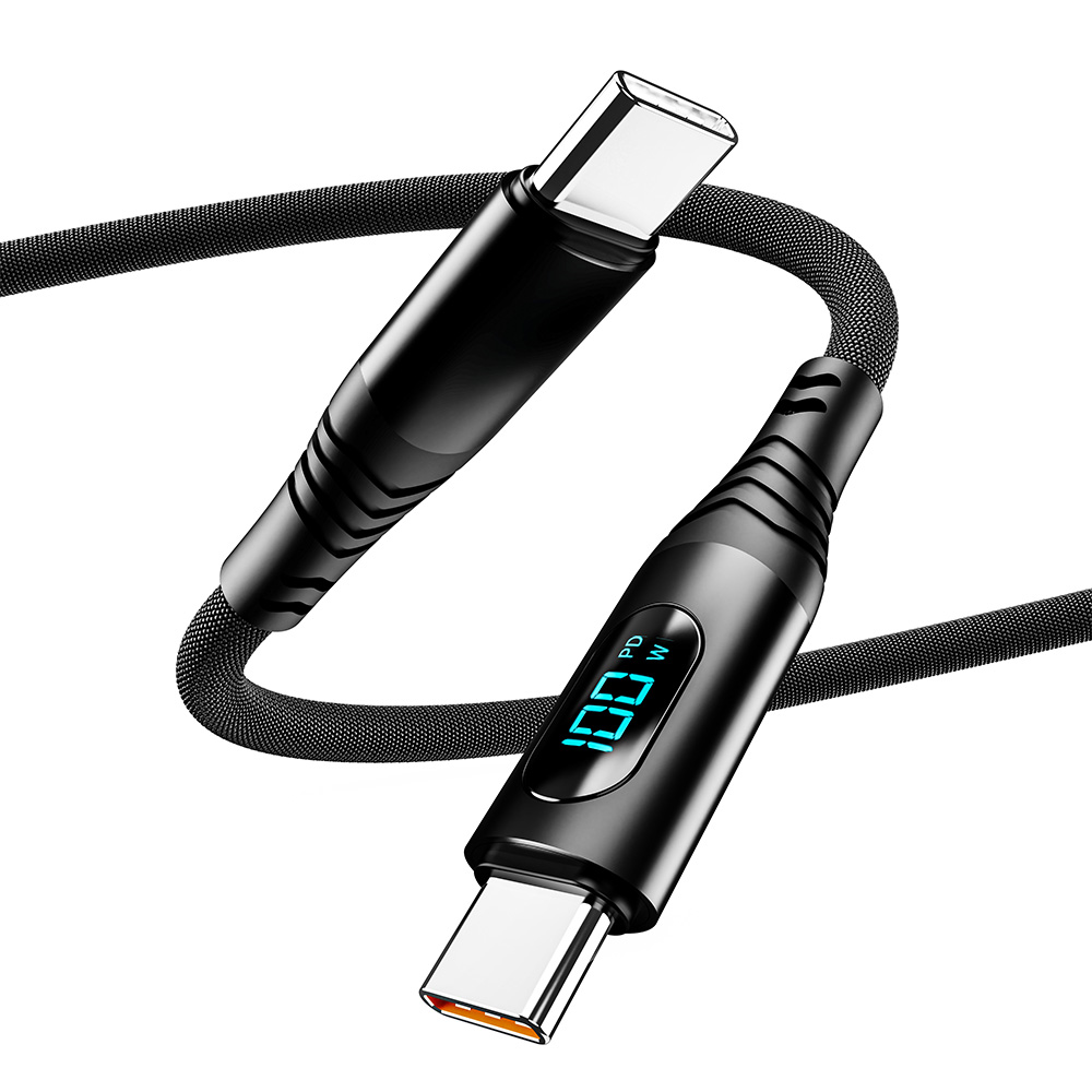 일리온 C타입-C타입 PD충전 100W LCD 디스플레이 패브릭 케이블 3,500원