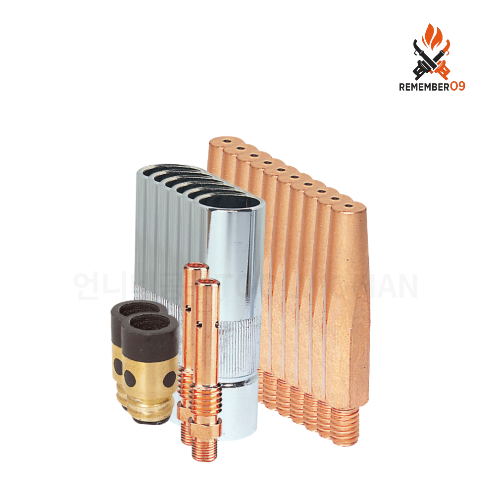 CO2 용접기 스타터세트 1.2mm 팁10개 노즐 350A 5개 절연관 2개 가스디퓨저2개, 1개, 팁규격선택 33,000원