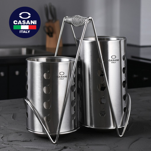 까사니 멜라 스텐 수저통 2구 세트, 스텐, 1개 16,000원