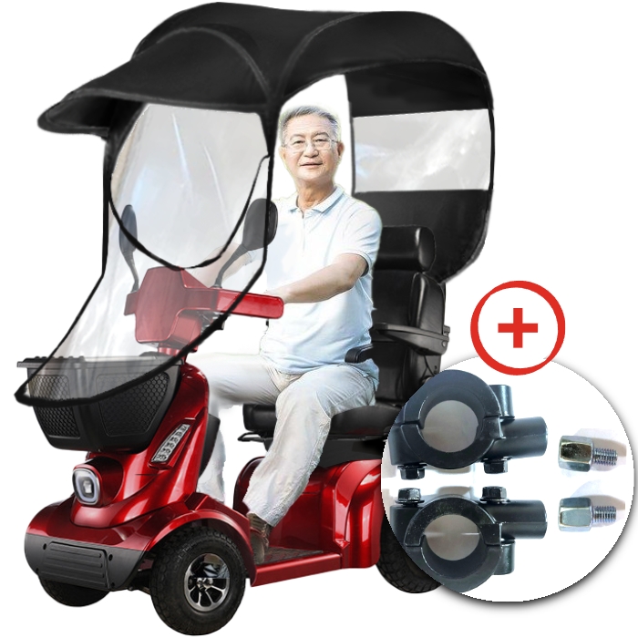 슈비코 전동 스쿠터 캐노피 노인 전동차 햇빛가리개 바람막이 방수 우산 차양막 44,800원
