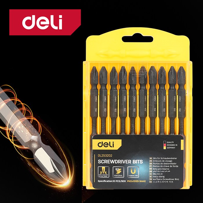 델리툴즈 드라이버 블랙 토션 비트 전동 임팩 자석 양날, 1개 14,800원