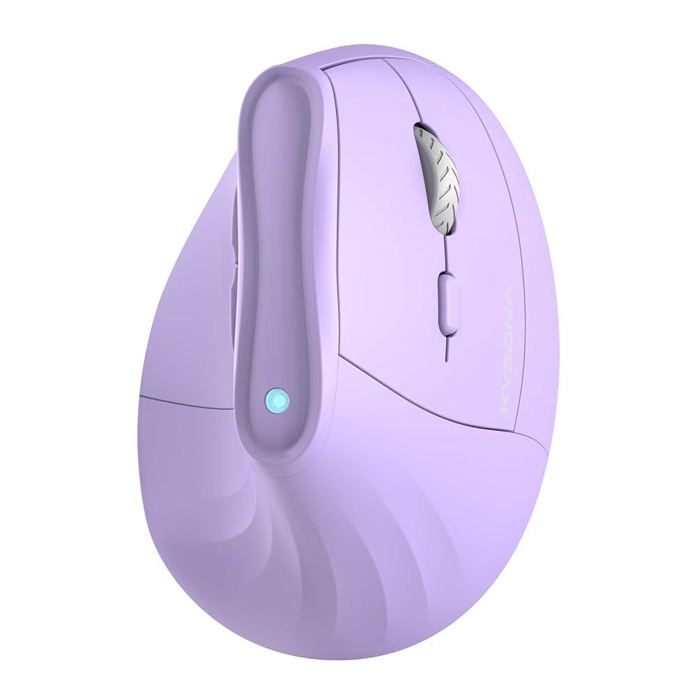 KYSONA 57° 인체 공학적 무선 타워 마우스, 수직 저소음 Ergo 마우스, 블루투스(BT5.0, BT3.0)&2.4G, (800/1200/2400/2400/4000), 45,500원