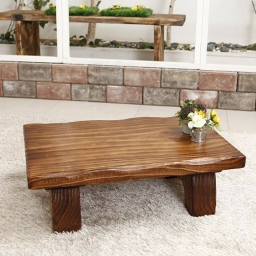 뷰티스트림 소나무 통원목 사각찻상, 1개, 브라운 125,000원