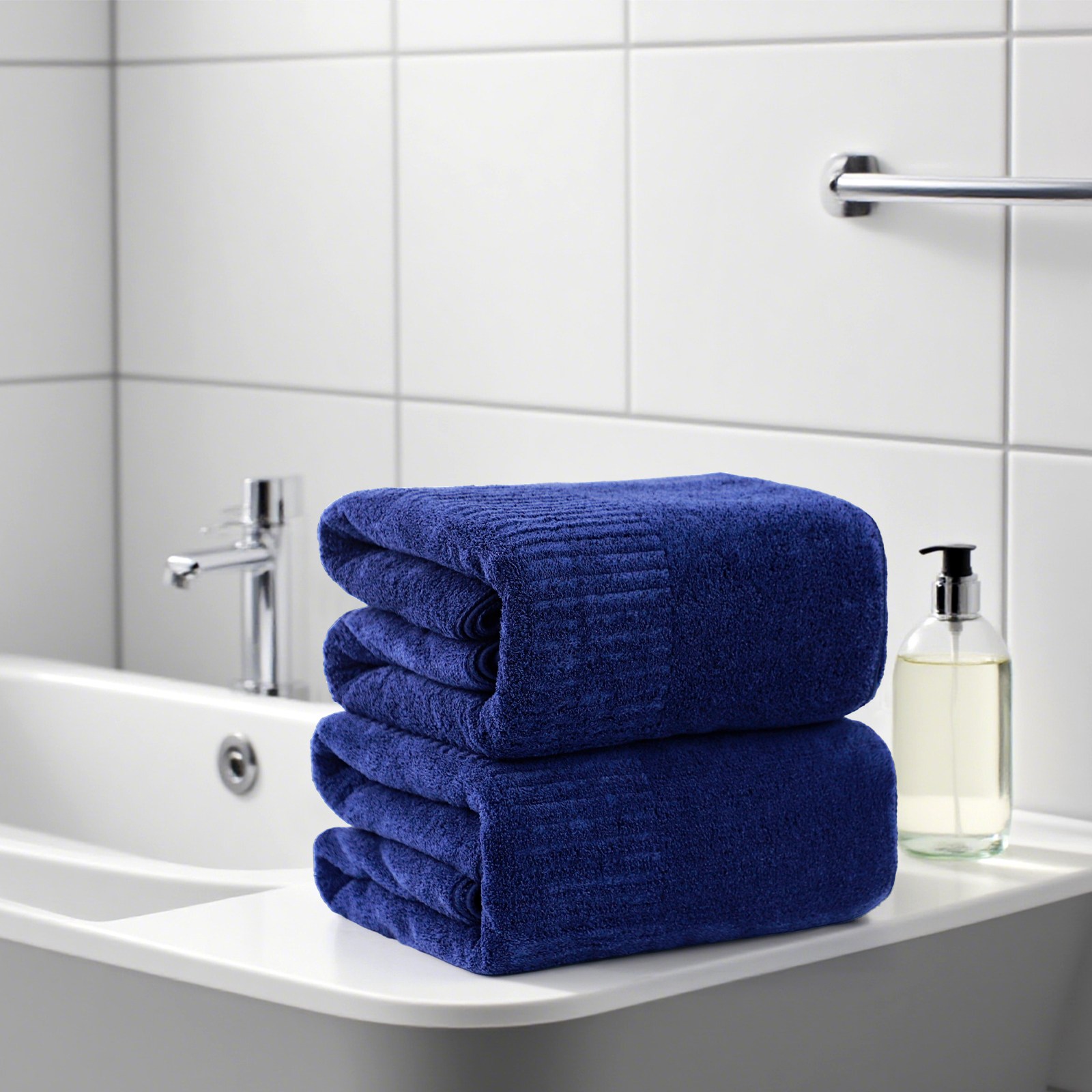 대형 대나무 타월 2개 90x160cm 목욕 바스타올 샤워 수건 비치타올 수영 물놀이용, 다크 블루, 1세트 24,620원