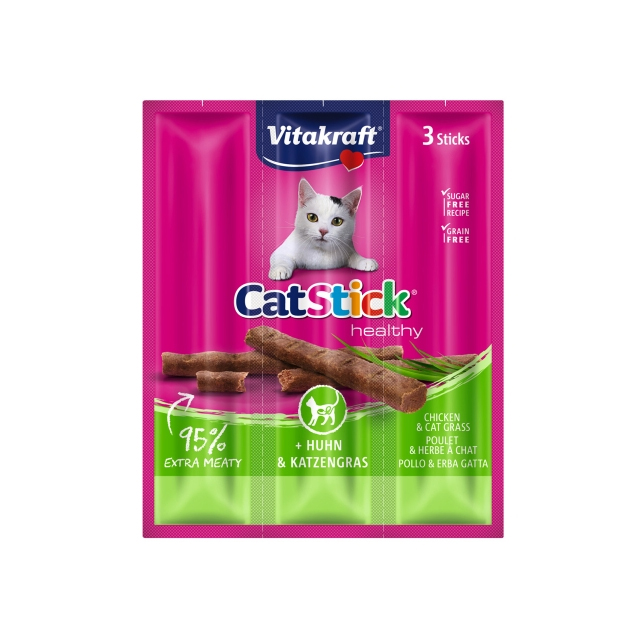 비타크래프트 캣 스틱 간식 3p, 18g, 20개, 치킨 캣그라스 39,600원