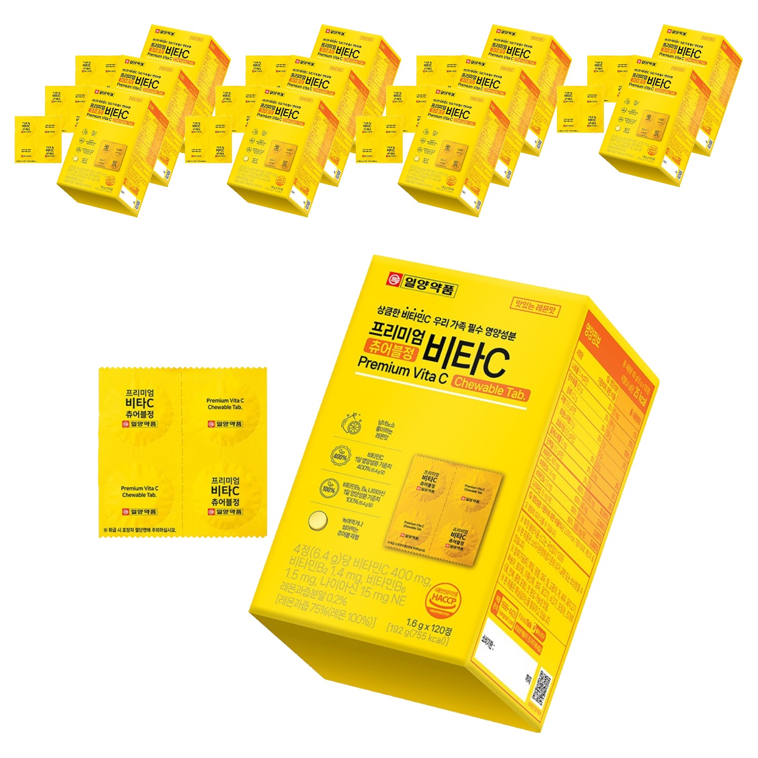 일양약품 프리미엄 비타C 츄어블정, 120정, 12개 93,140원