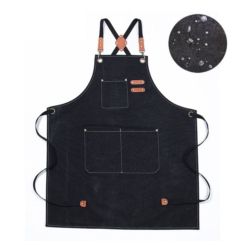 콘티A 방수 바리스타 앞치마 데님 까페 공방 화방 네일샵 미용실 어린이집 예쁜앞치마, 블랙, 1개 11,300원