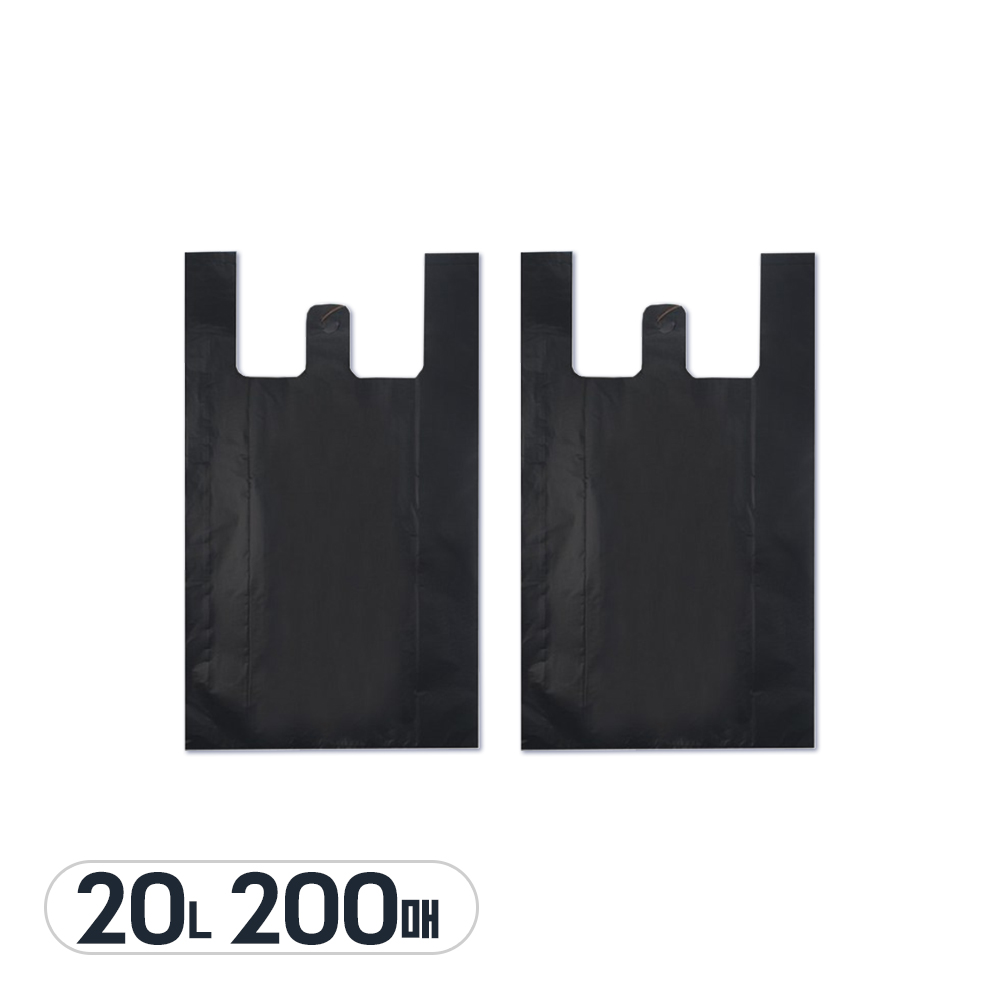 신광 비닐봉투 마트 봉지 특대 55x70cm 검정색, 20L, 200개 13,900원