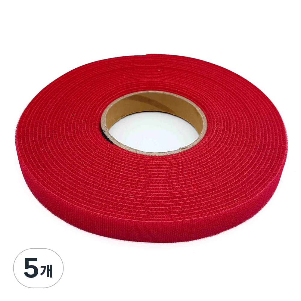 폭 2cm 국산 잘라쓰는 전선정리 암수한몸 양면벨크로타이 빨간색 일반형 84,770원