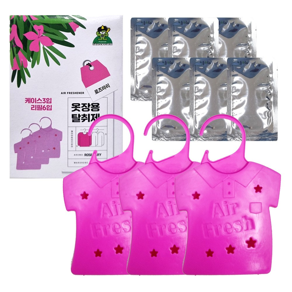 산도깨비 옷장용 탈취제 케이스3개+리필6 장롱 냄새제거, 1개 17,900원