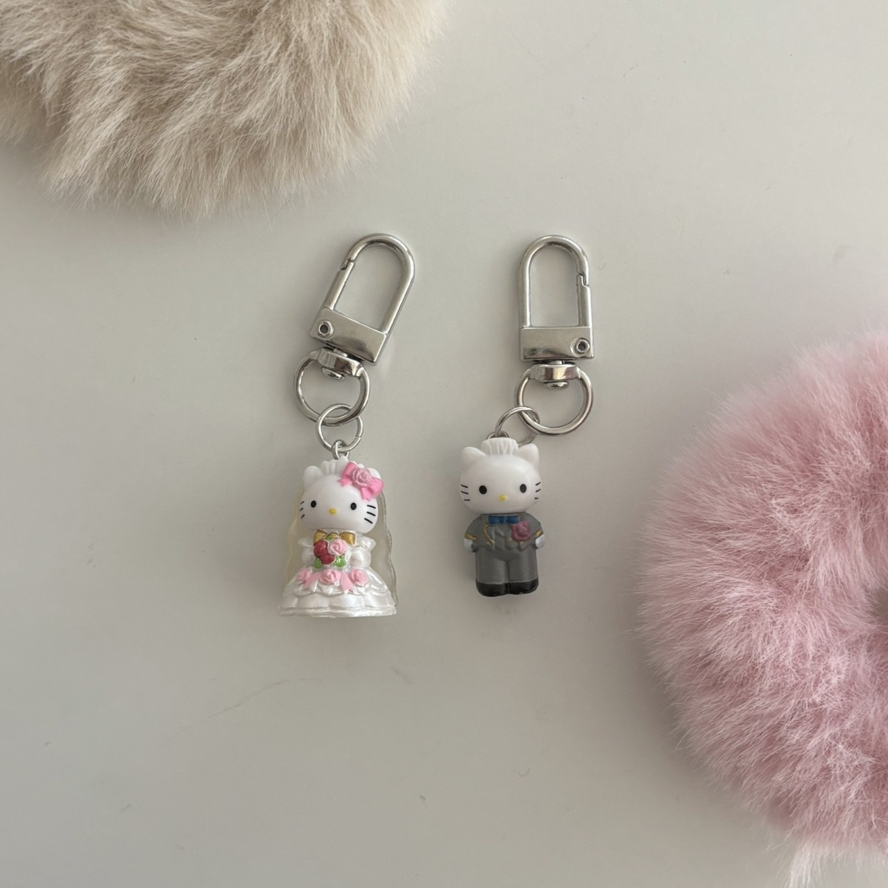 키티 웨딩 피규어 키링 신랑 신부 키티 9,900원