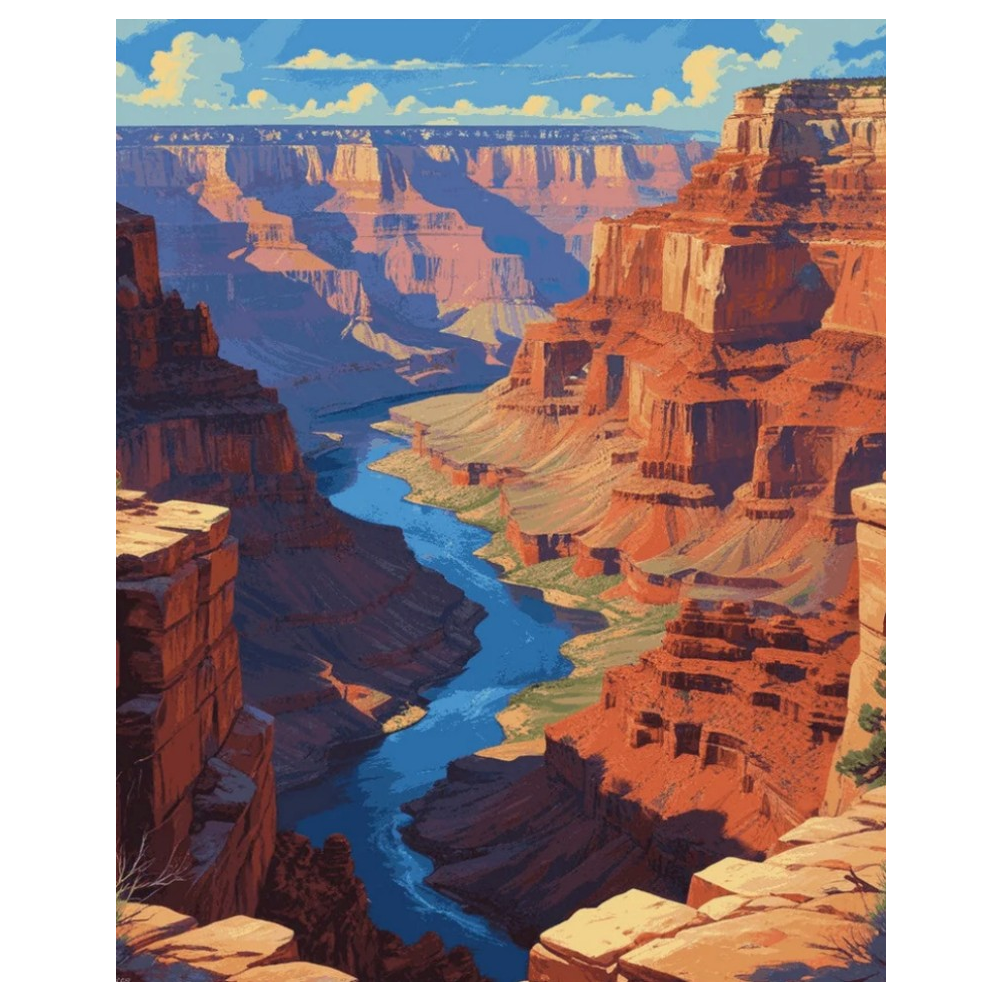 조이제이 36종 40x50 쉬운그림그리기 DIY 유화그리기세트 명화그리기, 030 붉은협곡, 1세트 14,400원