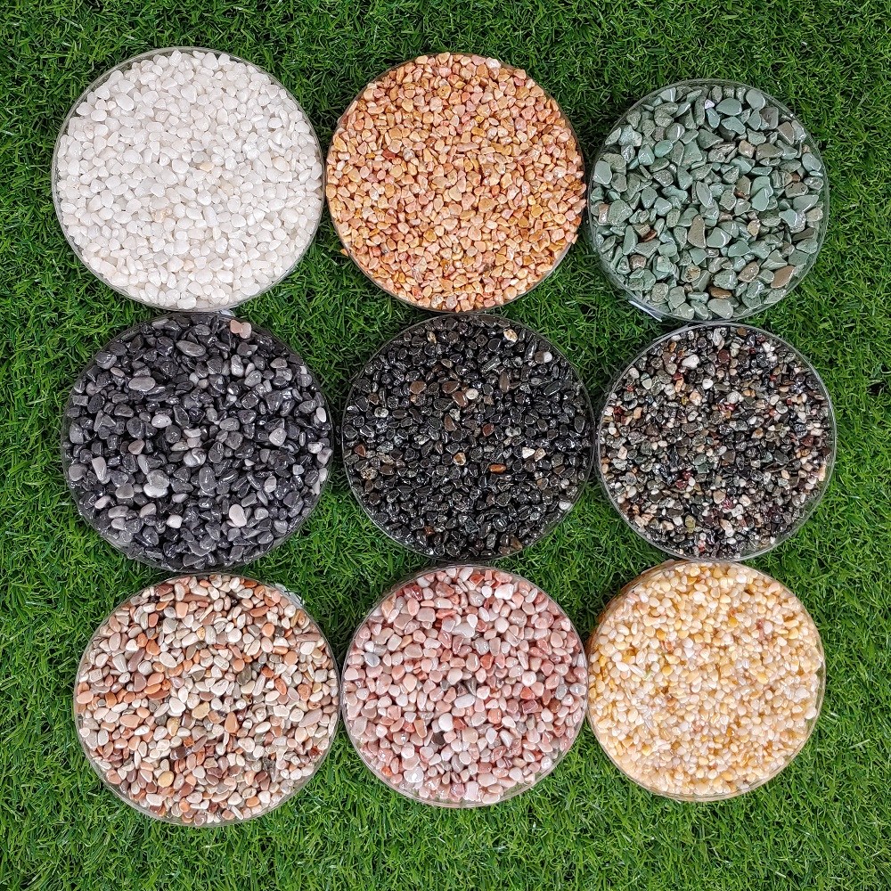 콩자갈 1kg 3kg 레몬옐로우 퍼플 밀키화이트 블랙 AB AQ AK AP화분 어항 조경, 1개, 3kg 8,600원