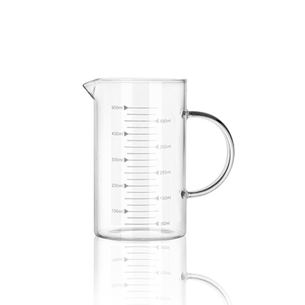 누들 내열강화유리 계량컵 비커 전자렌지용기 350ml / 500ml / 1000ml (용량선택), 현재가 5,550원