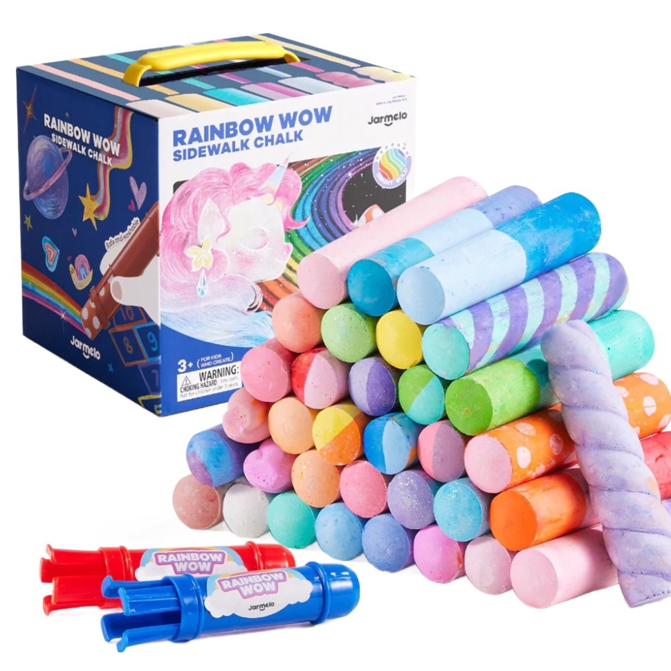 캐스비 호안미로 도로위 레인보우 점보 분필 36색 + 분필 홀더 2p 세트 24,000원