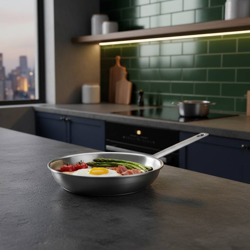 쉐프윈 316 통5중 인덕션용 스테인리스후라이팬 스텐조리팬 20cm 98,450원