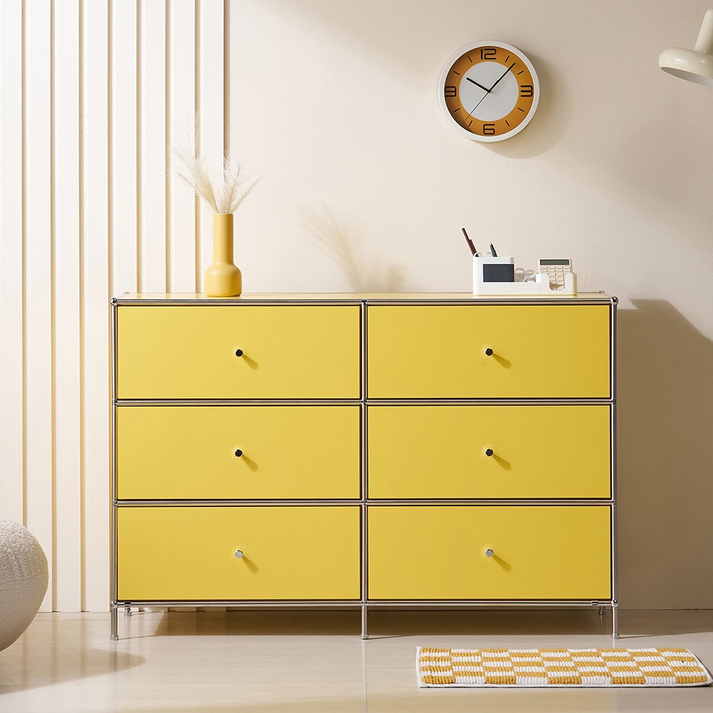 휴룸 미드센츄리 모듈 1200 수납장, 옐로우 370,000원