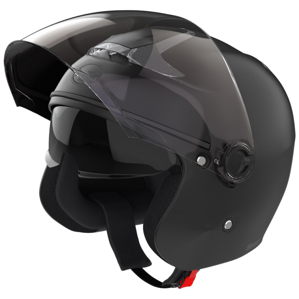 스웨그RS10 오토바이 헬멧 스쿠터 가벼운 오픈페이스 소두핏 초경량 바이크헬멧 1050g, 무광블랙 69,000원