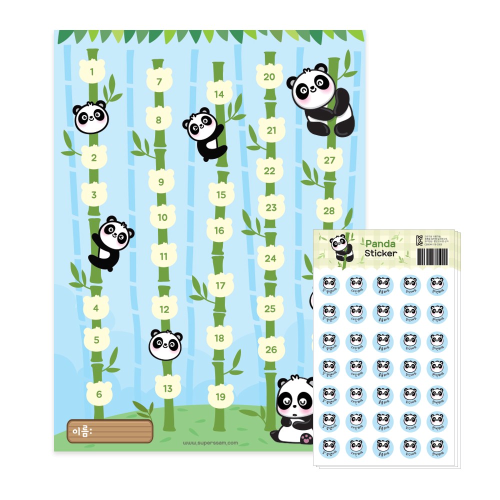 [슈퍼쌤] 양면 칭찬스티커판 풀세트 ( 스티커판 30장 ,스티커 18세트 ) 23,800원