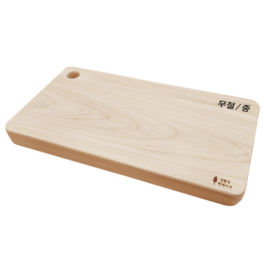 친환경편백아트 프리미엄 편백 통원목 무절 라운드 홀 도마 31,480원