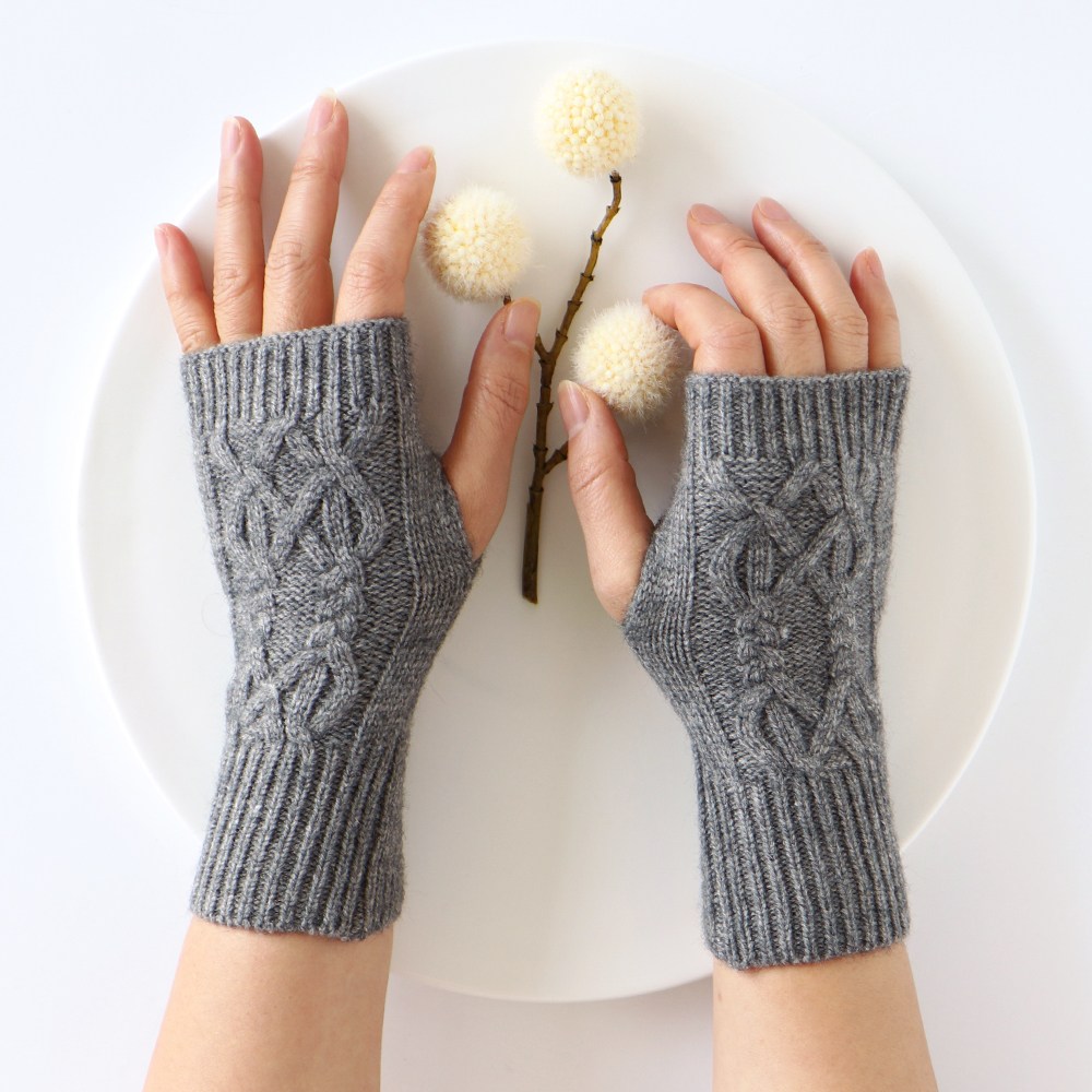미모양 여성 겨울 니트 숏 핸드워머 손토시 반장갑 6,900원