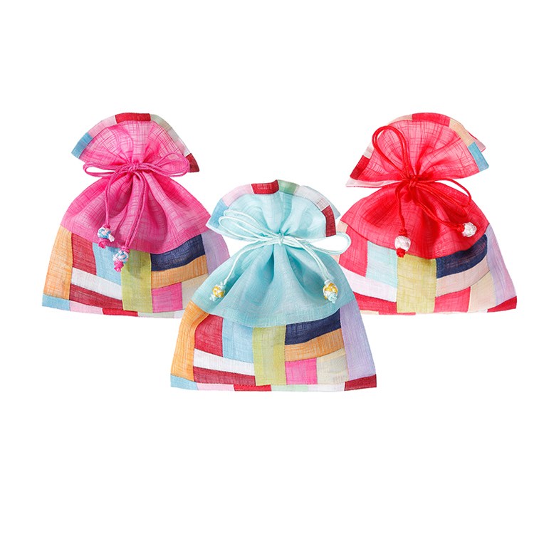 모시 무지개 복주머니 선물 수납 주머니, 랜덤발송, 10개 28,000원