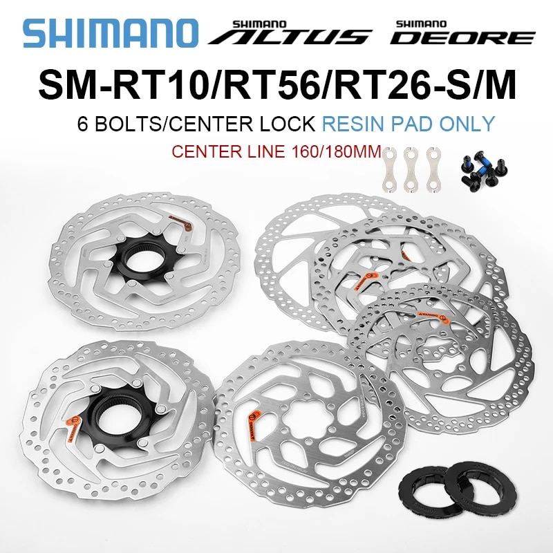 시마노 데오레 로터 SM RT56 RT26 160/180mm, 6 볼트 브레이크 디스크, ALTUS RT10 센터 락 로터, MTB 자전거 유압 브레이크 로터, XT용 21,950원