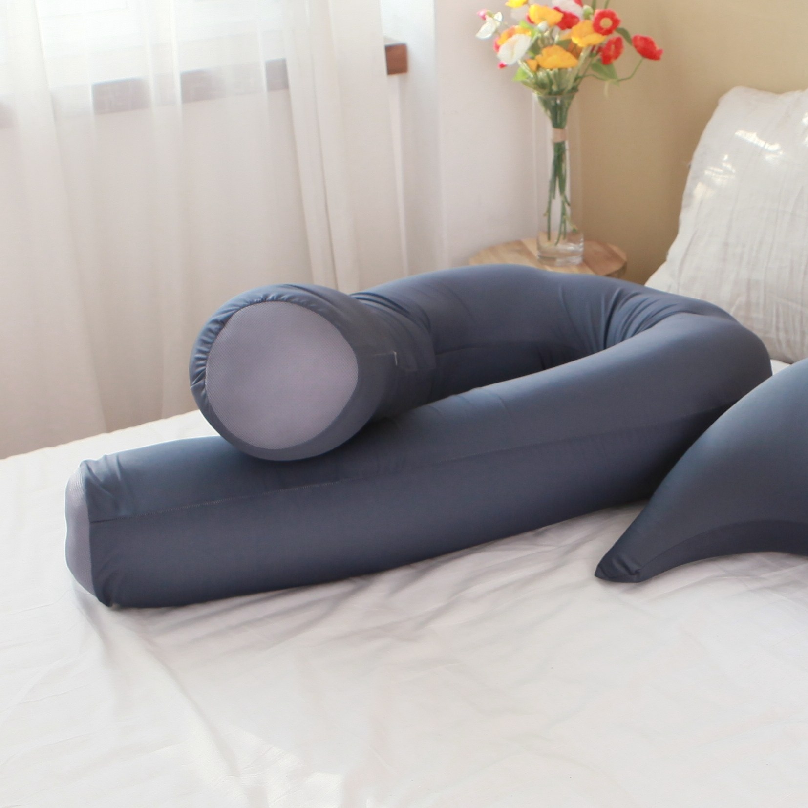 리누 꿀밤 바디필로우 U자, 딥네이비 47,400원