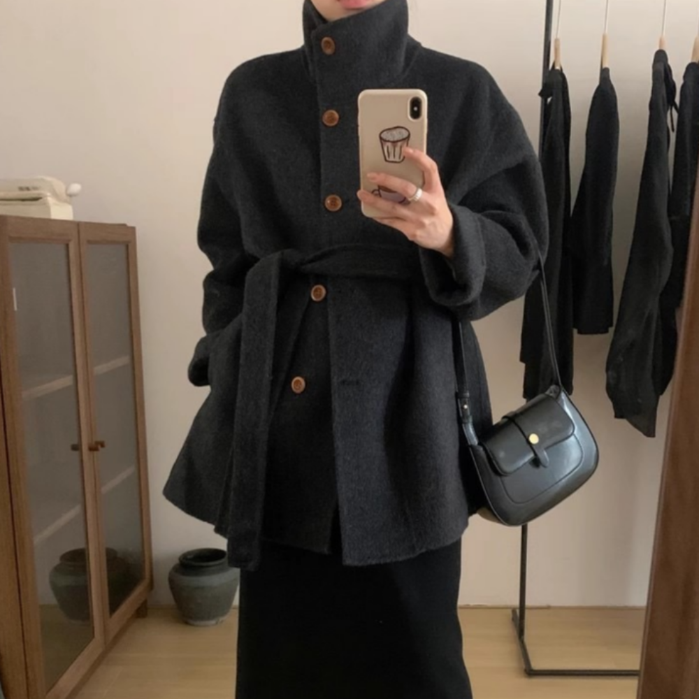 하프코트 울100 핸드메이드 숏 코트 1112 96,200원