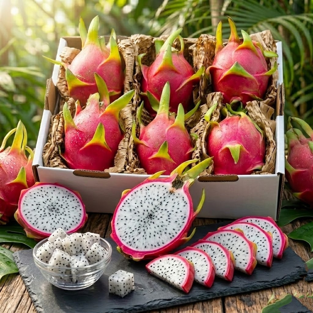 베트남 화이트 용과 정식수입 생과, 1박스, 5kg(8과) 35,400원