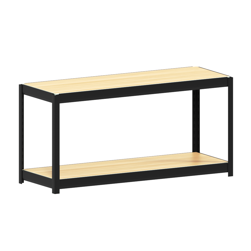 몬스터랙 플러스 1200x400x600 2단 선반 철제선반 조립식앵글 베란다선반 조립식선반 앵글선반 랙, 블랙(FD) 63,400원