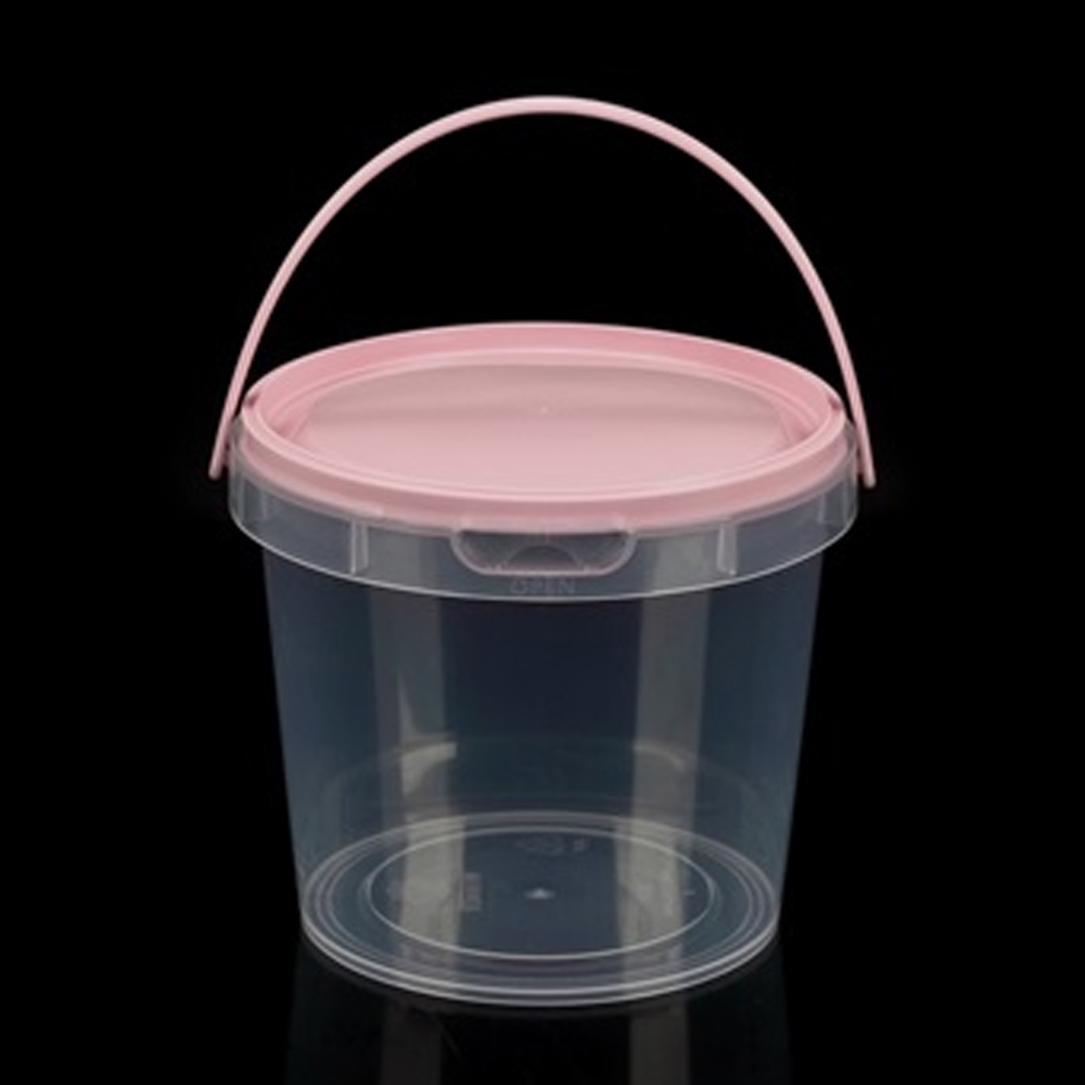 투명 원형 손잡이 잠금 내열용기 (핑크) 800ml 100개 세트, 1개 88,940원