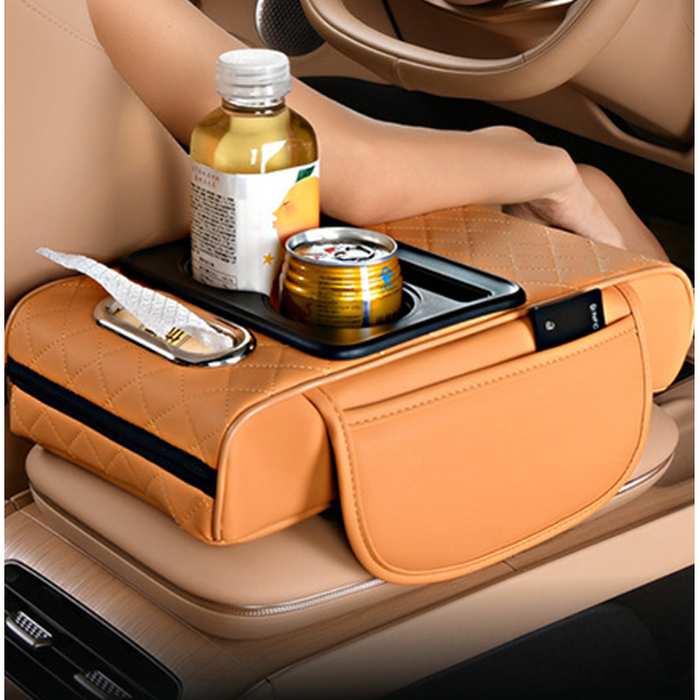 자동차 팔걸이 콘솔쿠션 멀티 수납 거치대 차량용 콘솔박스 다용도 팔걸이 수납함, 베이지, 1개 11,230원