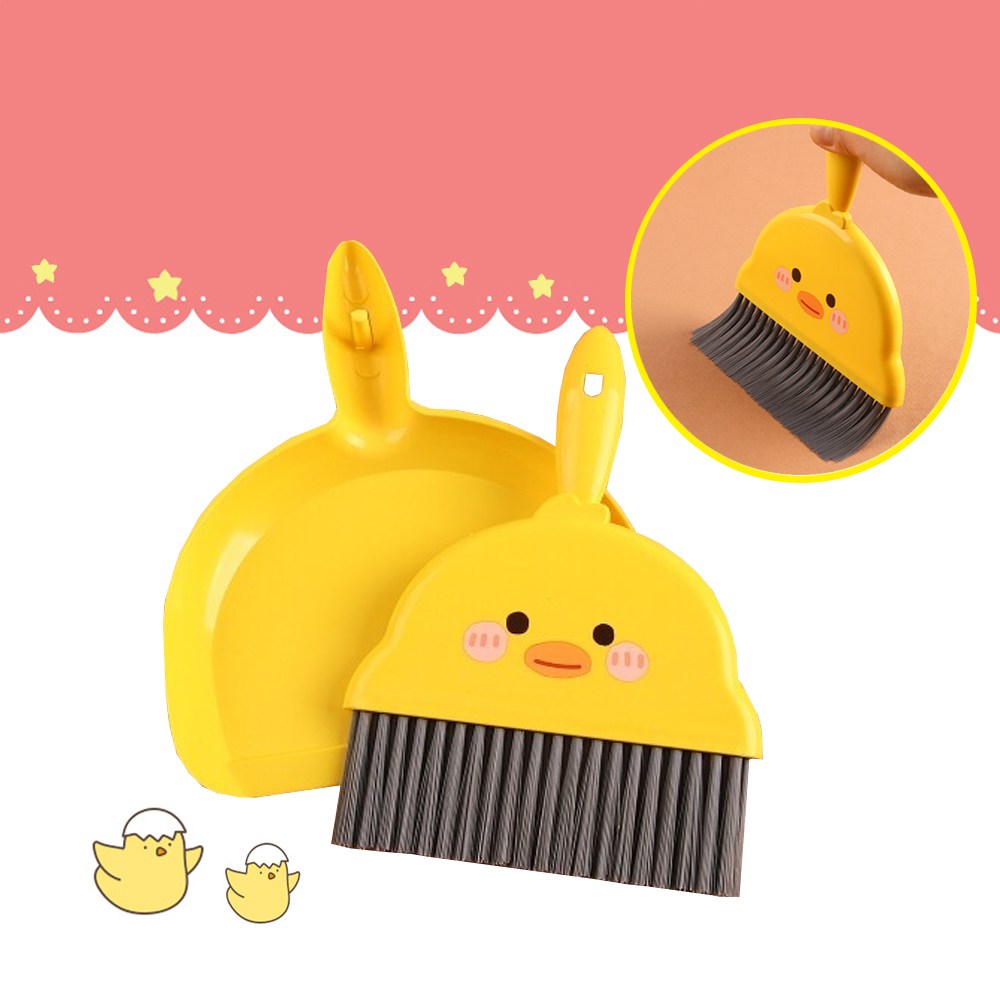 귀여운 병아리 빗자루 쓰레받기 청소세트 미니어쳐 꾸미기 2,850원